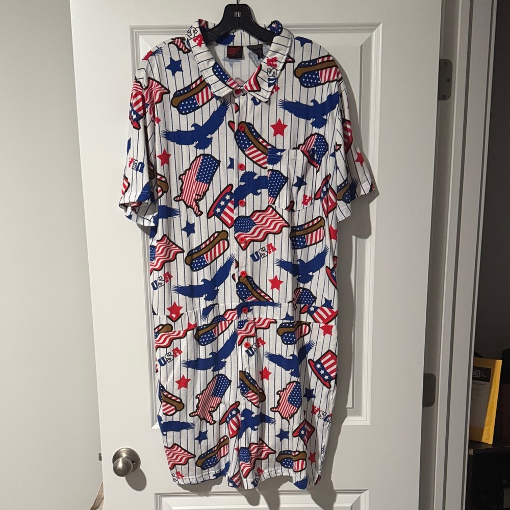 Target Men's Bold USA Flag One Piece Romper